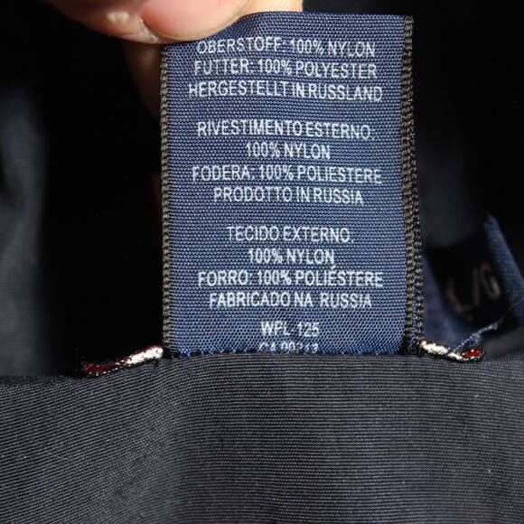 Chaps Ralph Lauren Jacket Mens Large Black Quarter Snap Pullover Windbreaker - Picture 9 of 9